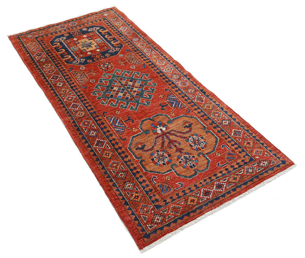 Hand Knotted Nomadic Caucasian Humna Wool Rug 2' 8" x 5' 9" - No. AT50527