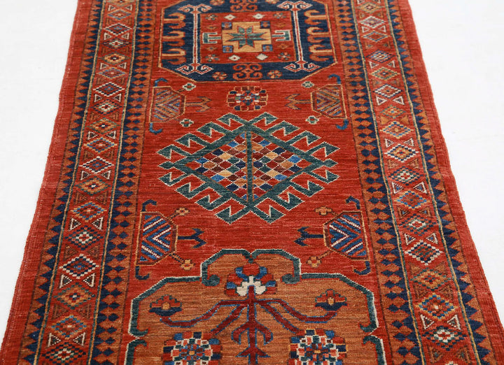 Hand Knotted Nomadic Caucasian Humna Wool Rug 2' 8" x 5' 9" - No. AT50527