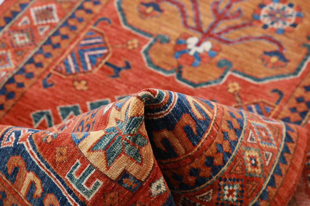 Hand Knotted Nomadic Caucasian Humna Wool Rug 2' 8" x 5' 9" - No. AT50527