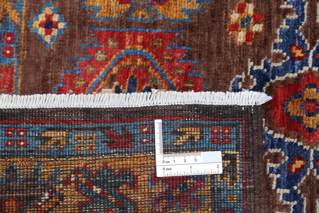 Hand Knotted Nomadic Caucasian Humna Wool Rug 2' 11" x 4' 9" - No. AT61624