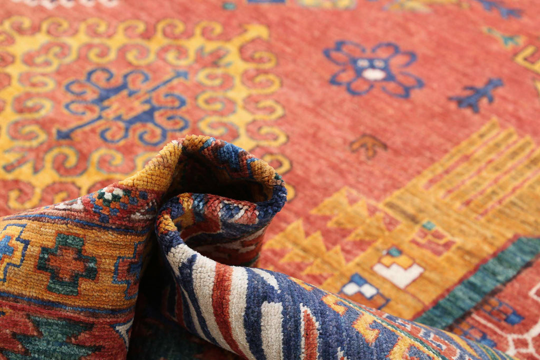 Hand Knotted Nomadic Caucasian Humna Wool Rug 10' 7" x 13' 11" - No. AT95676