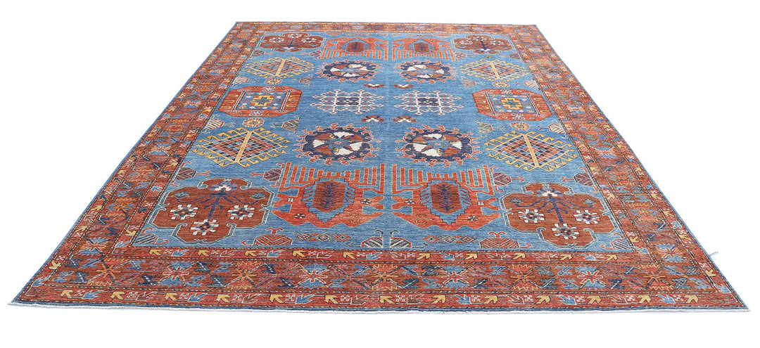 Hand Knotted Nomadic Caucasian Humna Wool Rug 9' 3" x 12' 0" - No. AT95000