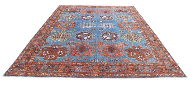 Hand Knotted Nomadic Caucasian Humna Wool Rug 9' 3" x 12' 0" - No. AT95000