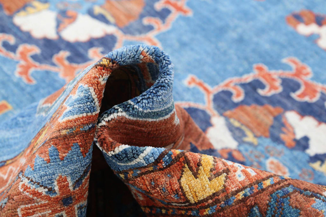 Hand Knotted Nomadic Caucasian Humna Wool Rug 9' 3" x 12' 0" - No. AT95000