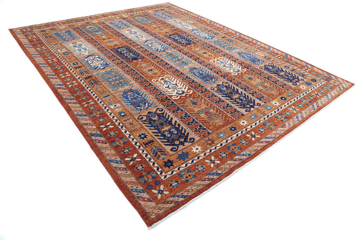 Hand Knotted Nomadic Caucasian Humna Wool Rug 9' 3" x 11' 6" - No. AT60099
