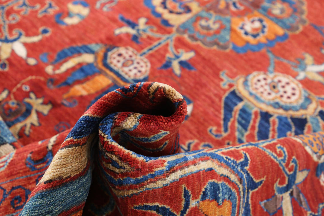 Hand Knotted Nomadic Caucasian Humna Wool Rug 7' 0" x 9' 5" - No. AT43268