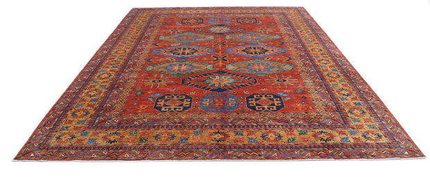 Hand Knotted Nomadic Caucasian Humna Wool Rug 9' 5" x 11' 8" - No. AT74439