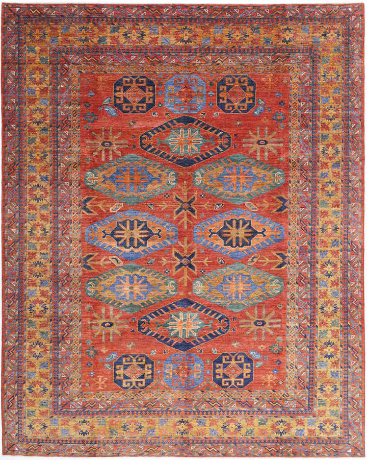 Hand Knotted Nomadic Caucasian Humna Wool Rug 9' 5" x 11' 8" - No. AT74439
