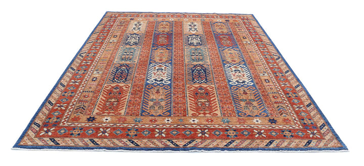 Hand Knotted Nomadic Caucasian Humna Wool Rug 7' 9" x 9' 8" - No. AT66694