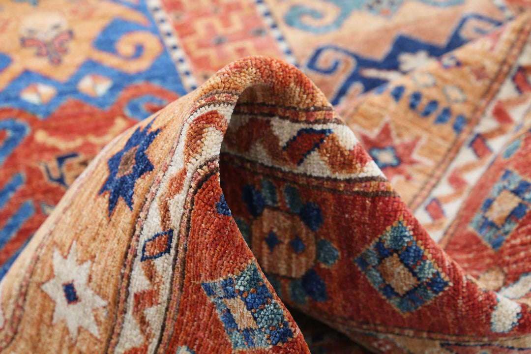 Hand Knotted Nomadic Caucasian Humna Wool Rug 7' 9" x 9' 8" - No. AT66694