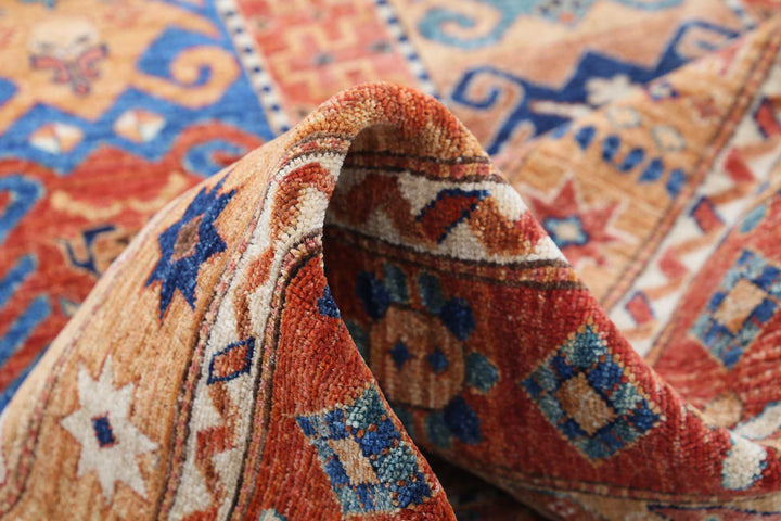 Hand Knotted Nomadic Caucasian Humna Wool Rug 7' 9" x 9' 8" - No. AT66694