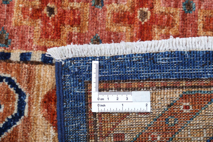 Hand Knotted Nomadic Caucasian Humna Wool Rug 7' 9" x 9' 8" - No. AT66694