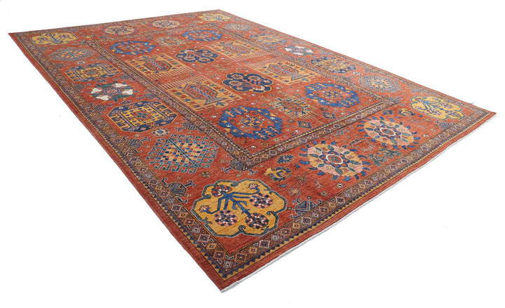 Hand Knotted Nomadic Caucasian Humna Wool Rug 10' 2" x 14' 5" - No. AT80650