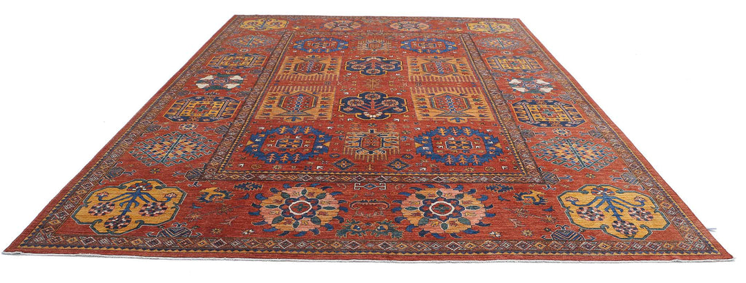 Hand Knotted Nomadic Caucasian Humna Wool Rug 10' 2" x 14' 5" - No. AT80650