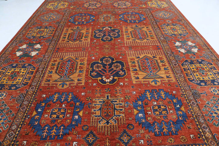 Hand Knotted Nomadic Caucasian Humna Wool Rug 10' 2" x 14' 5" - No. AT80650