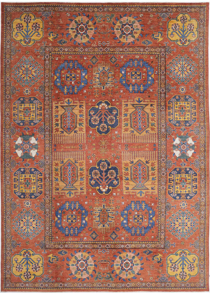 Hand Knotted Nomadic Caucasian Humna Wool Rug 10' 2" x 14' 5" - No. AT80650
