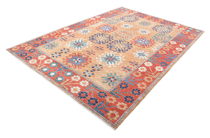 Hand Knotted Nomadic Caucasian Humna Wool Rug 6' 9" x 9' 7" - No. AT44822