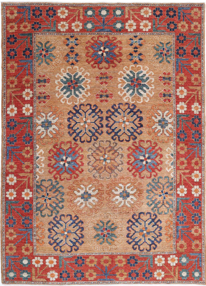 Hand Knotted Nomadic Caucasian Humna Wool Rug 6' 9" x 9' 7" - No. AT44822