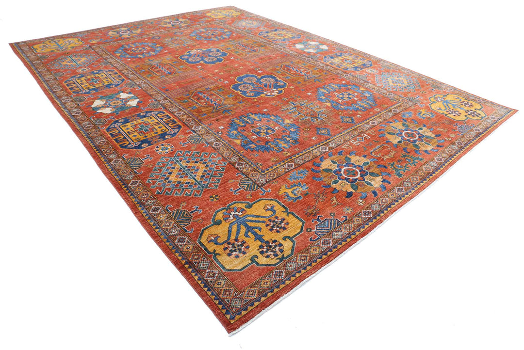 Hand Knotted Nomadic Caucasian Humna Wool Rug 10' 3" x 14' 3" - No. AT20412