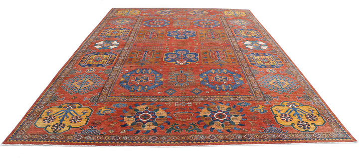 Hand Knotted Nomadic Caucasian Humna Wool Rug 10' 3" x 14' 3" - No. AT20412