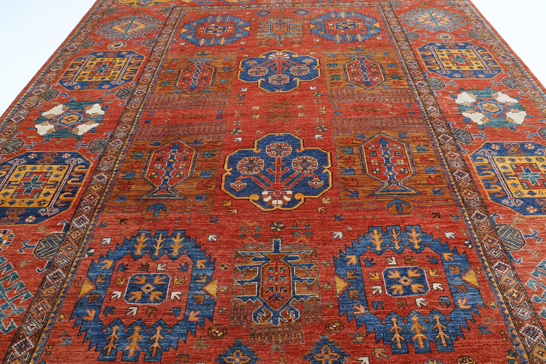 Hand Knotted Nomadic Caucasian Humna Wool Rug 10' 3" x 14' 3" - No. AT20412