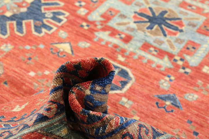 Hand Knotted Nomadic Caucasian Humna Wool Rug 8' 11" x 12' 2" - No. AT47946