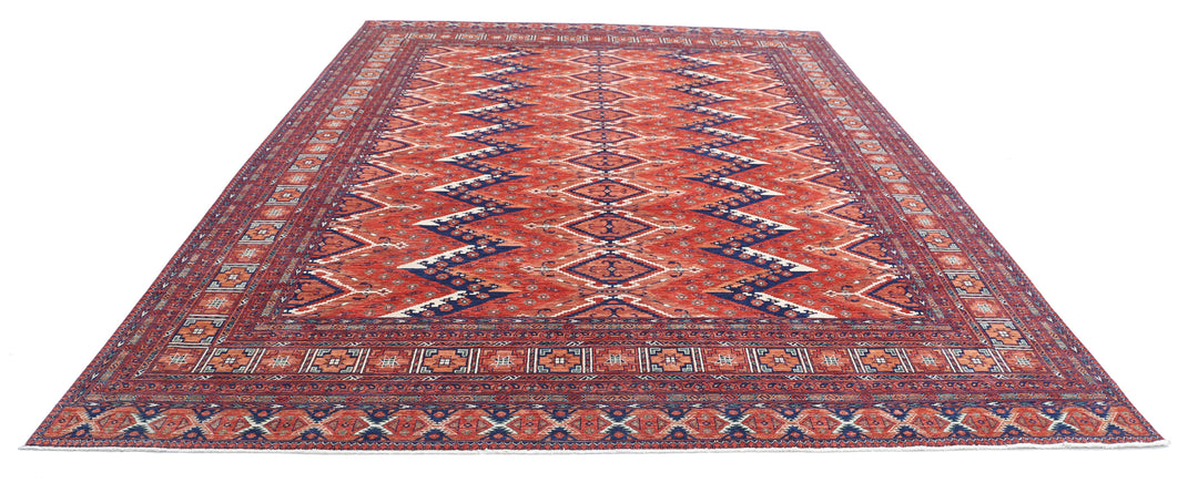 Hand Knotted Nomadic Caucasian Humna Wool Rug 10' 0" x 13' 8" - No. AT91511