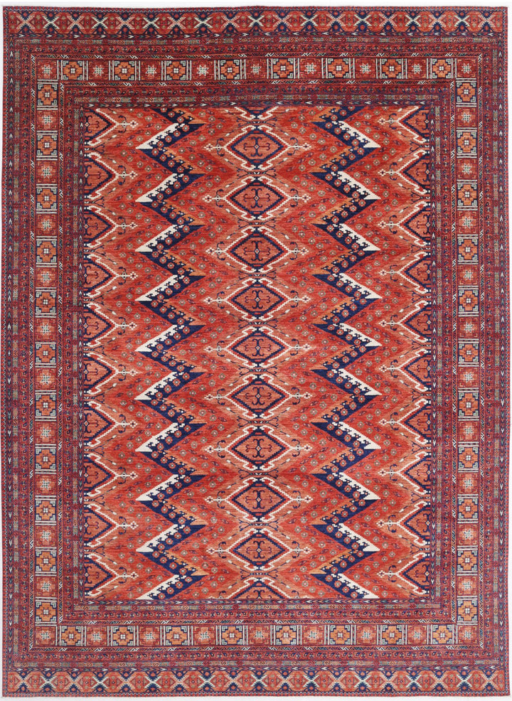 Hand Knotted Nomadic Caucasian Humna Wool Rug 10' 0" x 13' 8" - No. AT91511