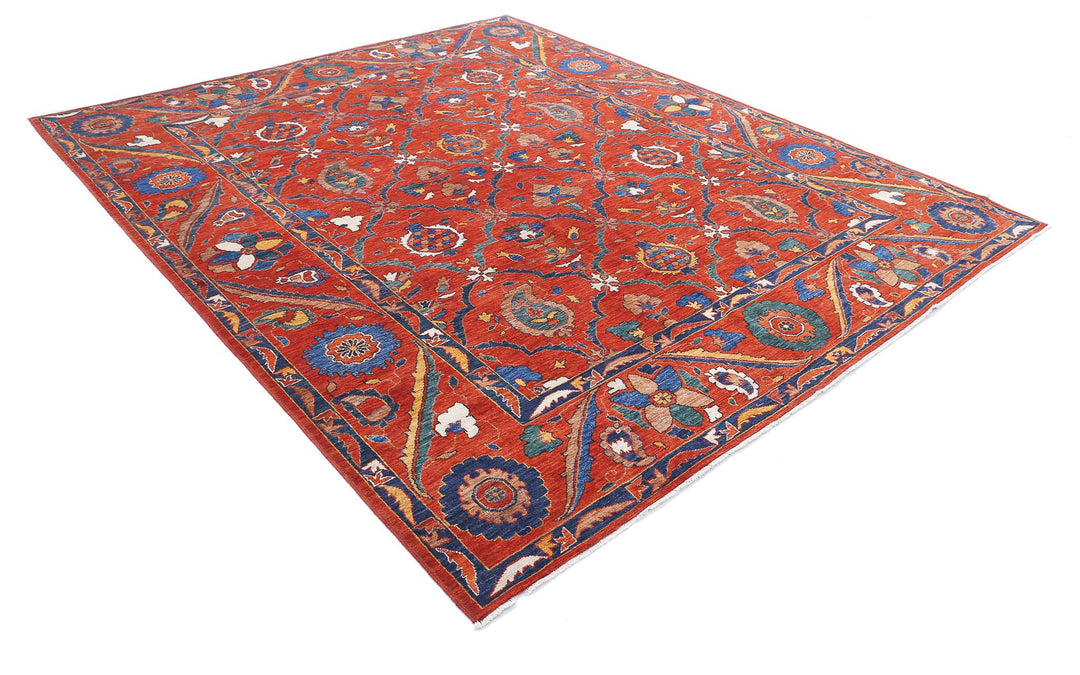 Hand Knotted Nomadic Caucasian Humna Wool Rug 8' 4" x 10' 1" - No. AT47766
