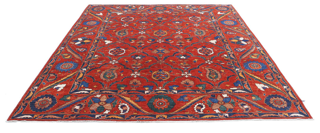 Hand Knotted Nomadic Caucasian Humna Wool Rug 8' 4" x 10' 1" - No. AT47766