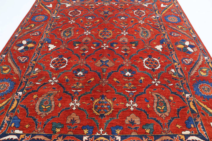 Hand Knotted Nomadic Caucasian Humna Wool Rug 8' 4" x 10' 1" - No. AT47766