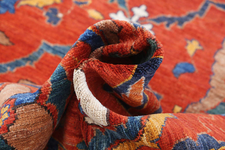 Hand Knotted Nomadic Caucasian Humna Wool Rug 8' 4" x 10' 1" - No. AT47766