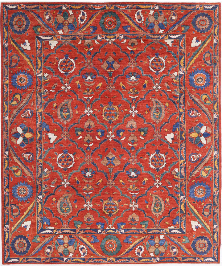 Hand Knotted Nomadic Caucasian Humna Wool Rug 8' 4" x 10' 1" - No. AT47766