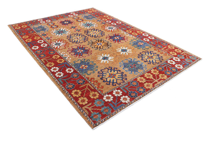 Hand Knotted Nomadic Caucasian Humna Wool Rug 6' 10" x 9' 5" - No. AT14578