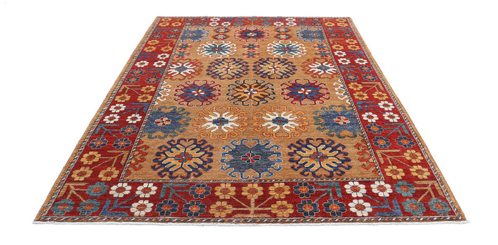Hand Knotted Nomadic Caucasian Humna Wool Rug 6' 10" x 9' 5" - No. AT14578