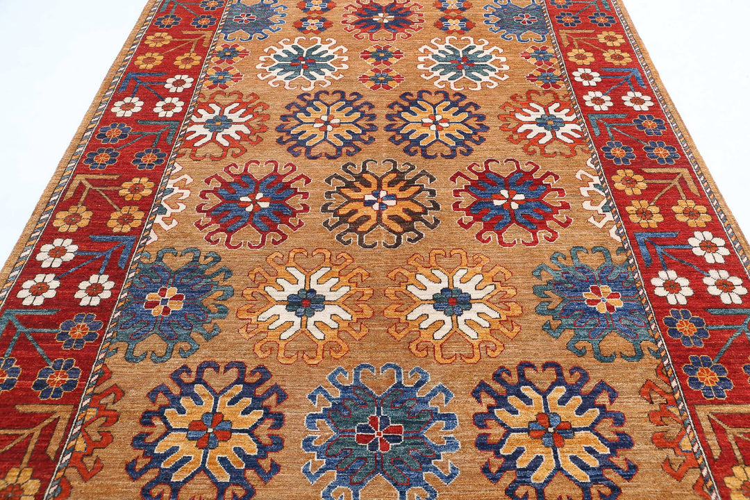 Hand Knotted Nomadic Caucasian Humna Wool Rug 6' 10" x 9' 5" - No. AT14578