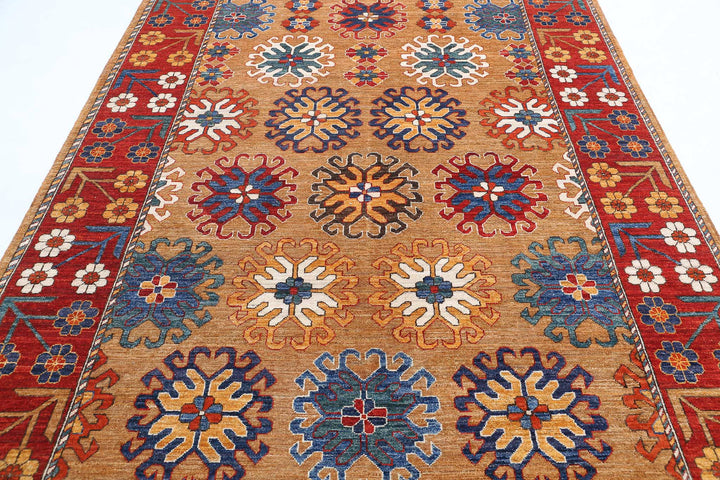 Hand Knotted Nomadic Caucasian Humna Wool Rug 6' 10" x 9' 5" - No. AT14578