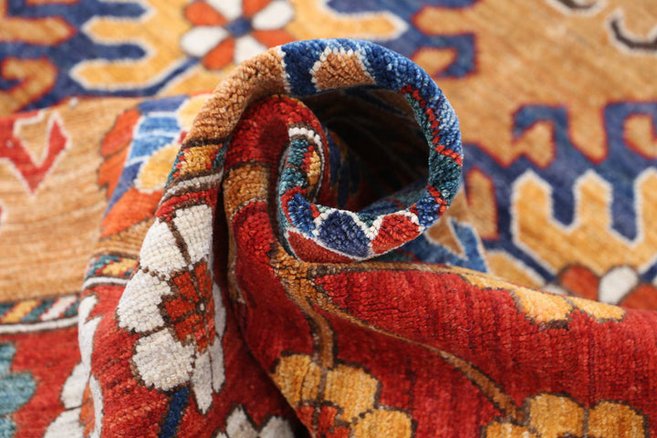 Hand Knotted Nomadic Caucasian Humna Wool Rug 6' 10" x 9' 5" - No. AT14578