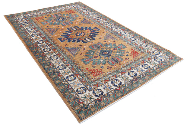 Hand Knotted Nomadic Caucasian Humna Wool Rug 5' 11" x 9' 0" - No. AT35025