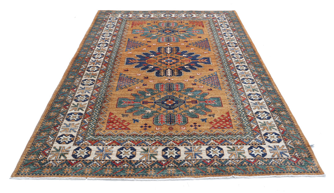 Hand Knotted Nomadic Caucasian Humna Wool Rug 5' 11" x 9' 0" - No. AT35025