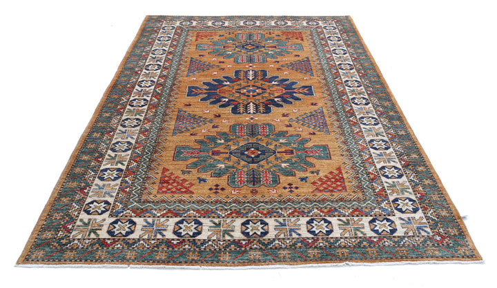 Hand Knotted Nomadic Caucasian Humna Wool Rug 5' 11" x 9' 0" - No. AT35025