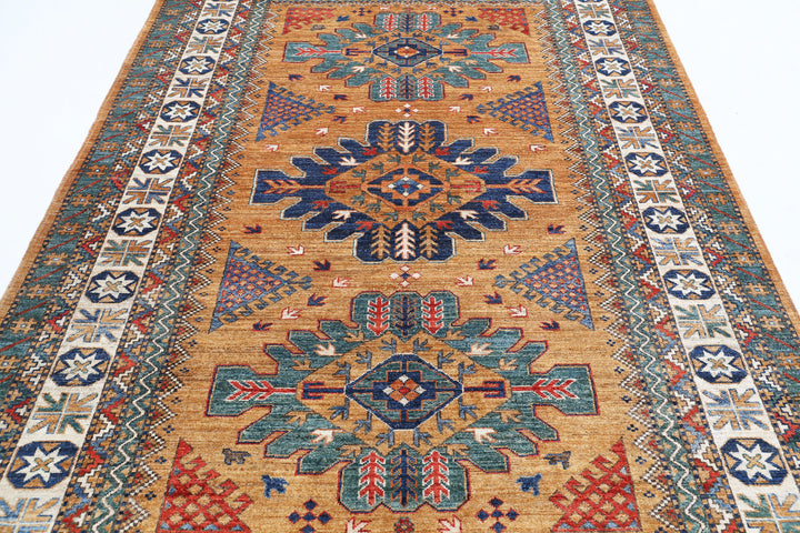 Hand Knotted Nomadic Caucasian Humna Wool Rug 5' 11" x 9' 0" - No. AT35025