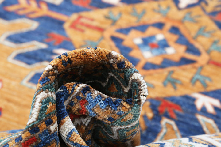 Hand Knotted Nomadic Caucasian Humna Wool Rug 5' 11" x 9' 0" - No. AT35025