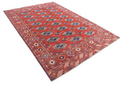 Hand Knotted Nomadic Caucasian Humna Wool Rug 6' 7" x 9' 7" - No. AT59605