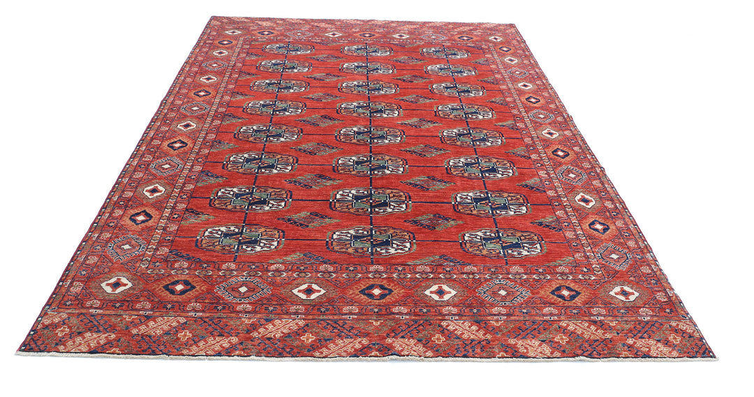 Hand Knotted Nomadic Caucasian Humna Wool Rug 6' 7" x 9' 7" - No. AT59605