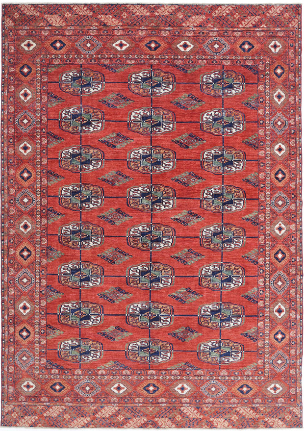 Hand Knotted Nomadic Caucasian Humna Wool Rug 6' 7" x 9' 7" - No. AT59605