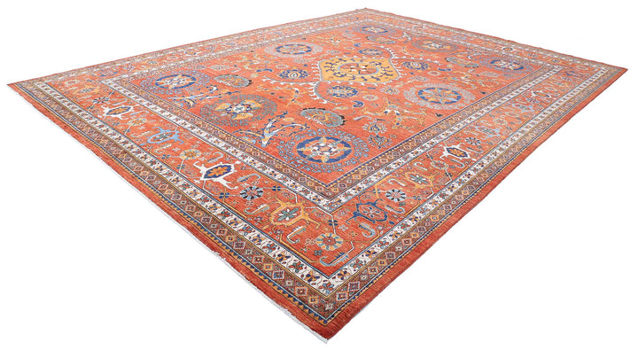 Hand Knotted Nomadic Caucasian Humna Wool Rug 12' 7" x 17' 1" - No. AT36529