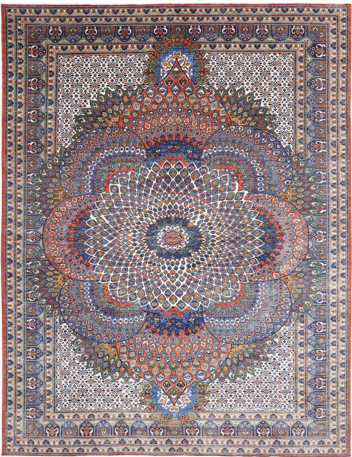 Hand Knotted Nomadic Caucasian Humna Wool Rug 12' 6" x 16' 4" - No. AT49816
