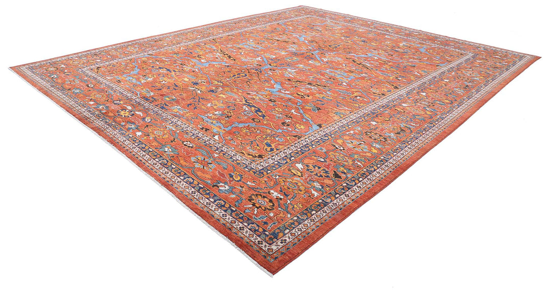 Hand Knotted Nomadic Caucasian Humna Wool Rug 13' 5" x 16' 3" - No. AT88183