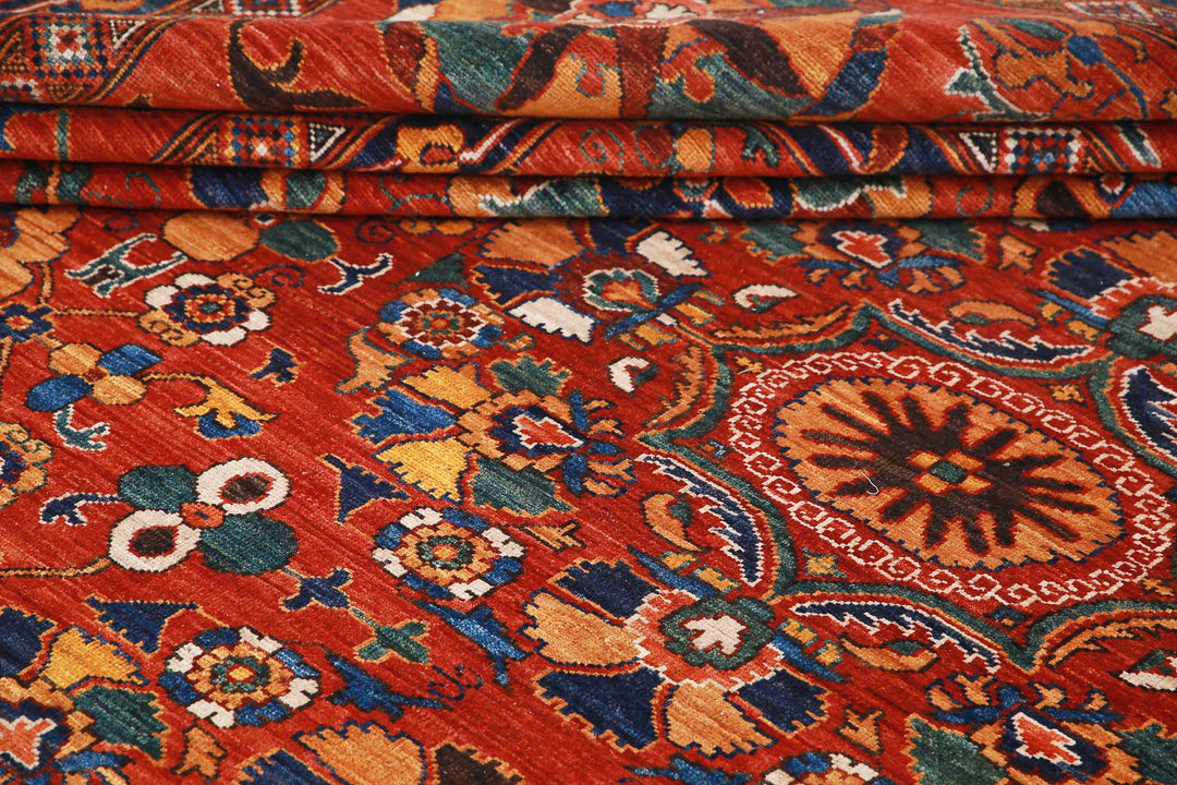 Hand Knotted Nomadic Caucasian Humna Wool Rug 13' 0" x 16' 1" - No. AT26989